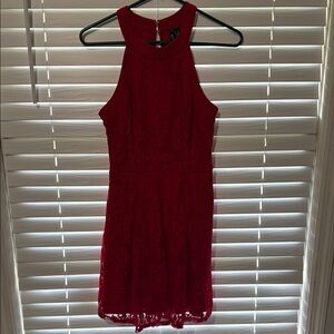 Speechless Red Halter Sheath Mini Dress